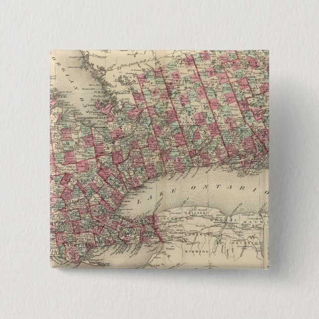 Badge Carré 5 Cm Ontario (Devant)