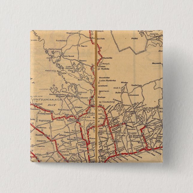 Badge Carré 5 Cm Ontario 3 (Devant)