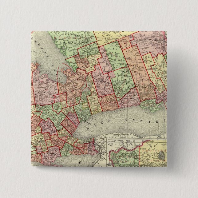 Badge Carré 5 Cm Ontario 4 (Devant)