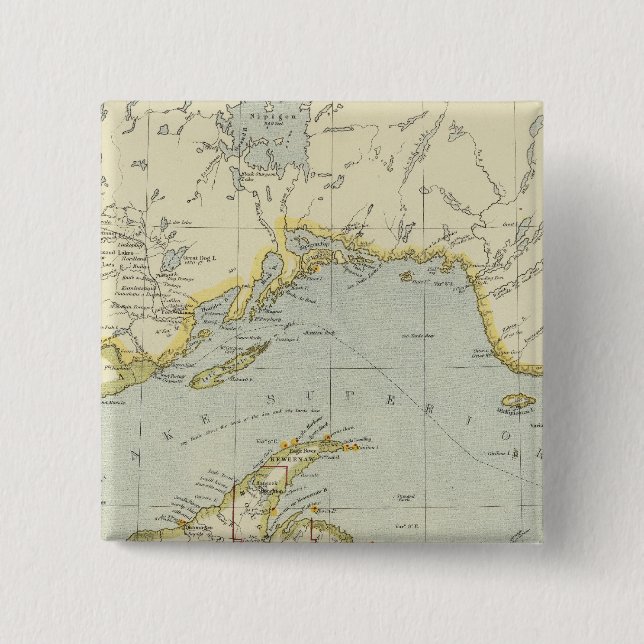 Badge Carré 5 Cm Ontario, Canada (Devant)