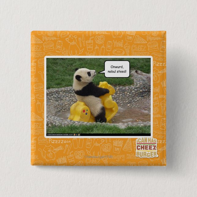 Badge Carré 5 Cm Onwurd, coursier de nobul ! (Devant)