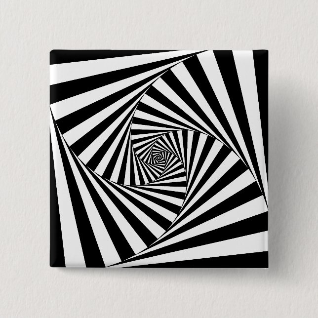 Badge Carré 5 Cm Op Art Spiral (Devant)