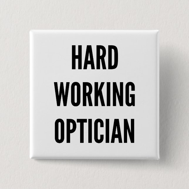 Badge Carré 5 Cm Opticien travailleur (Devant)