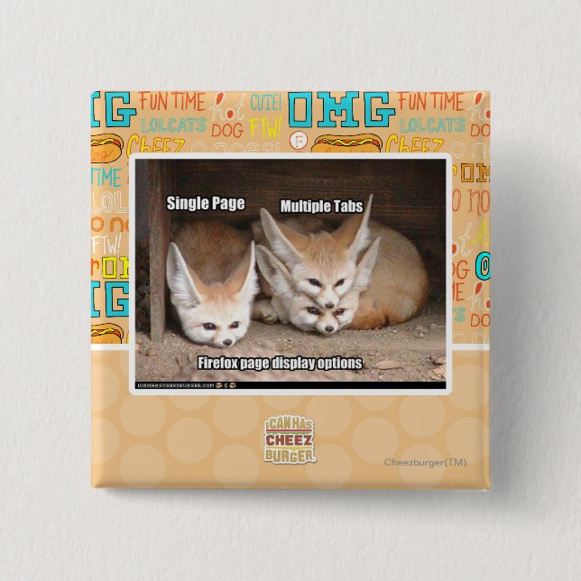 Badge Carré 5 Cm Options d'affichage de page (Devant)