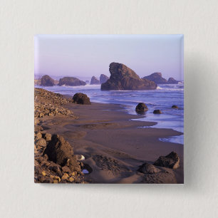 Badge Carré 5 Cm OR, côte de l'Oregon, Myers Creek, formations roch