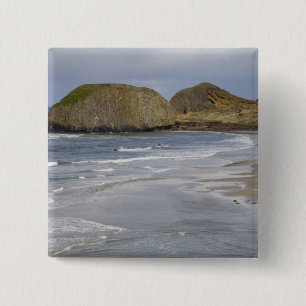Badge Carré 5 Cm OR, côte de l'Oregon, Seal Rock State Park,