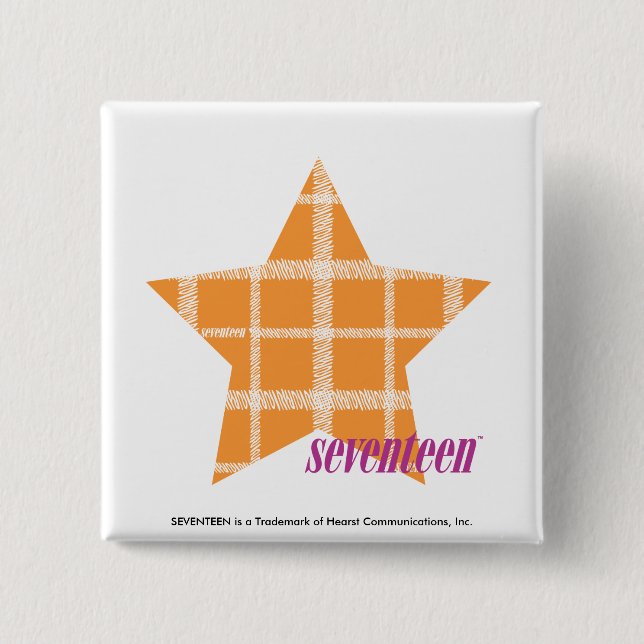 Badge Carré 5 Cm Orange 2 de plaid (Devant)