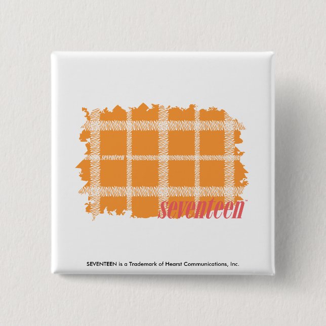 Badge Carré 5 Cm Orange 3 de plaid (Devant)