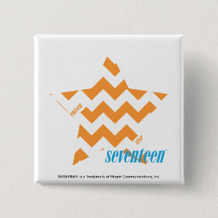 Badge Carré 5 Cm Orange 3 de zigzag