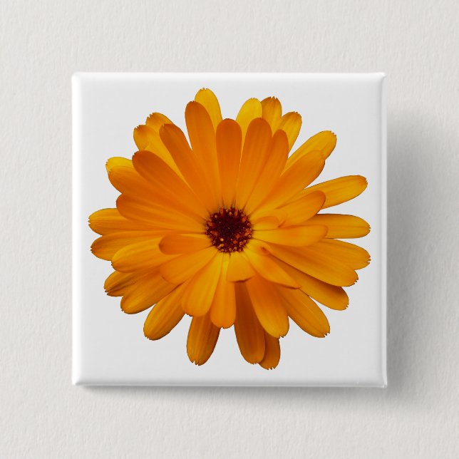Badge Carré 5 Cm Orange Marigold (Devant)