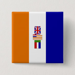 Badge Carré 5 Cm Oranje-blanje-blou