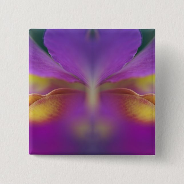 Badge Carré 5 Cm Orchidée hybride, Floride 2 (Devant)