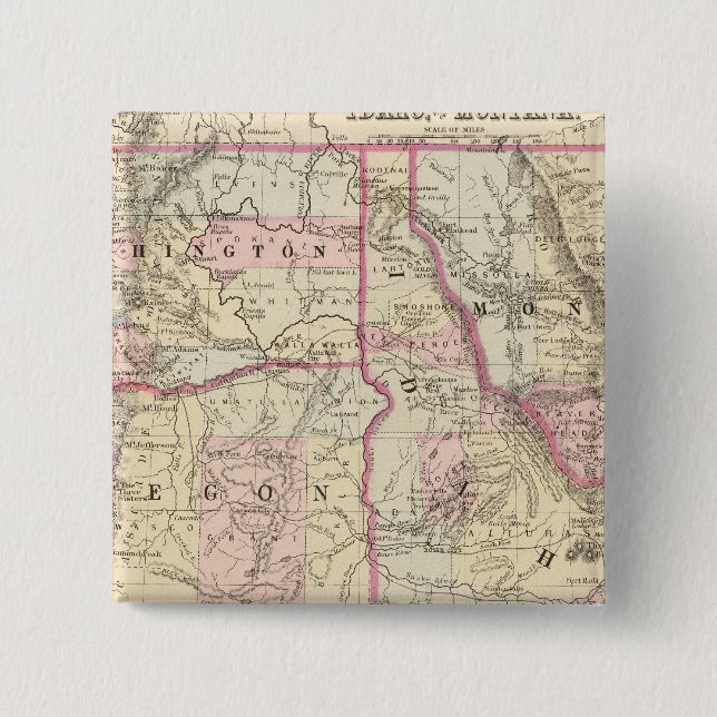 Badge Carré 5 Cm Ore, Lavage, Ida, Mont (Devant)