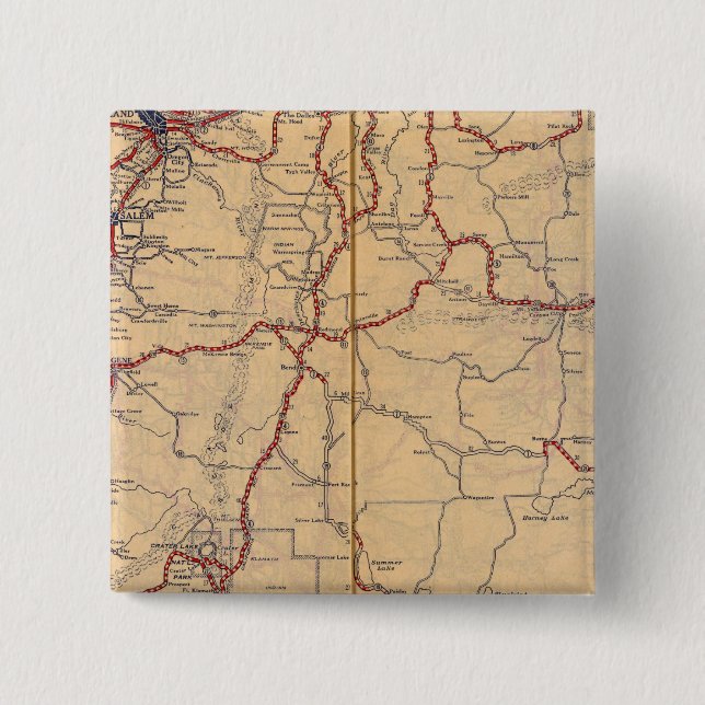 Badge Carré 5 Cm Oregon 4 (Devant)