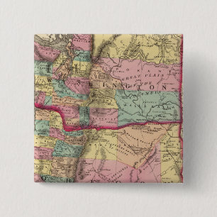 Badge Carré 5 Cm Oregon et Washington