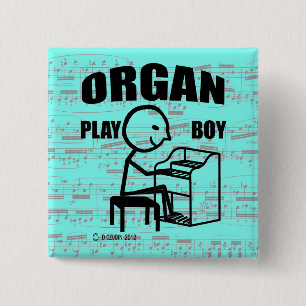 Badge Carré 5 Cm Organ Play Boy