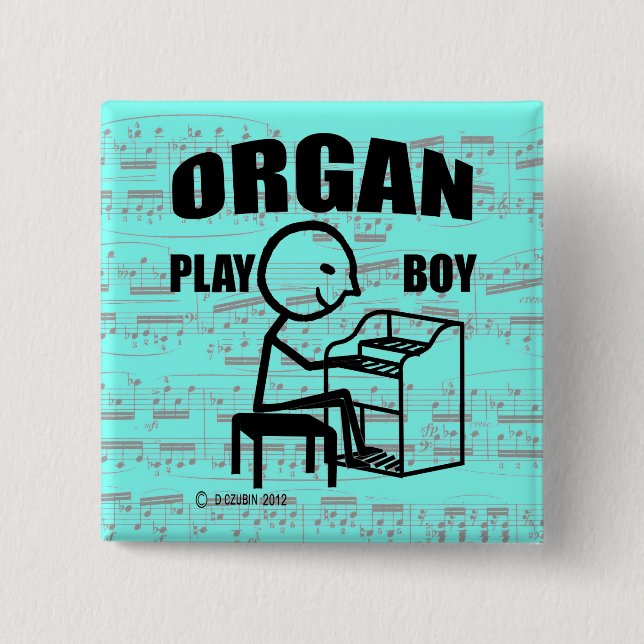 Badge Carré 5 Cm Organ Play Boy (Devant)