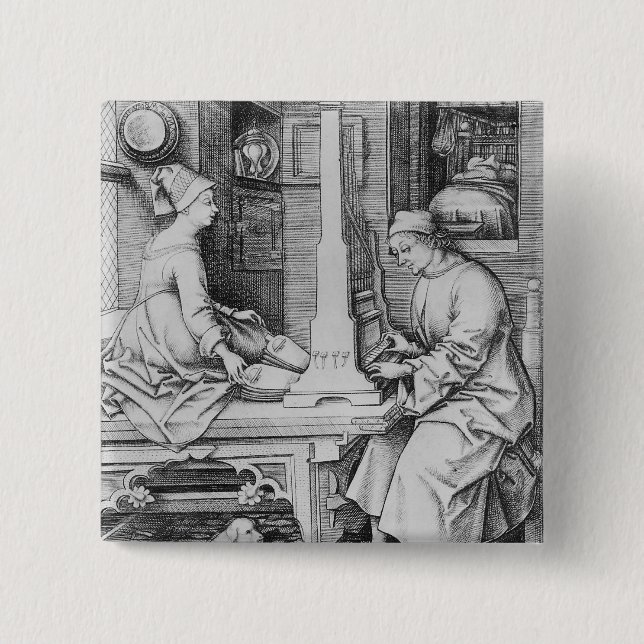 Badge Carré 5 Cm Organe positif (Devant)