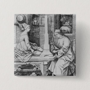 Badge Carré 5 Cm Organe positif