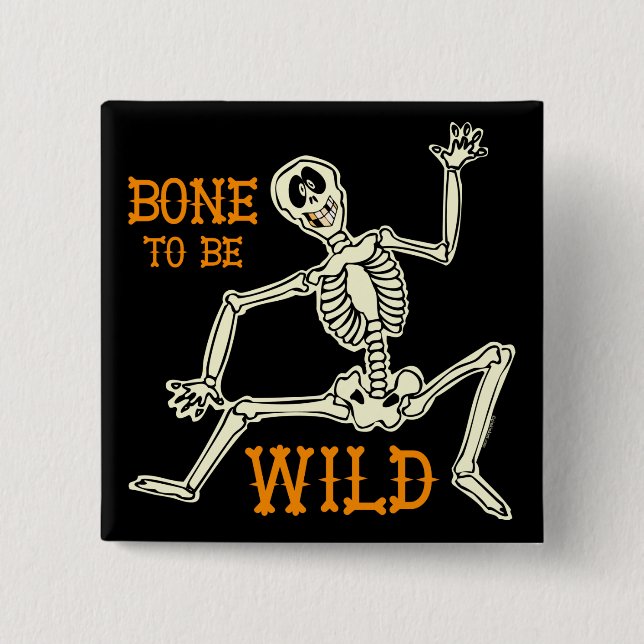 Badge Carré 5 Cm Os à être sauvage (Devant)