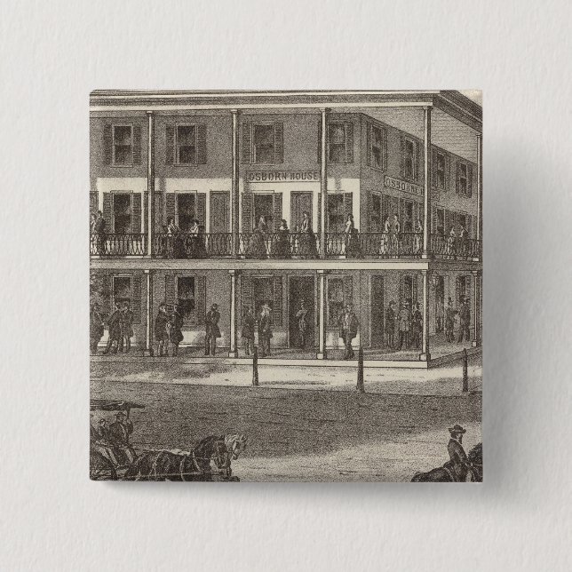 Badge Carré 5 Cm Osborn House, Squan, NJ (Devant)