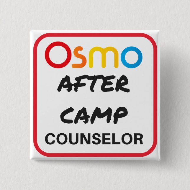 Badge Carré 5 Cm OSMO après bouton de conseiller de camp (Devant)