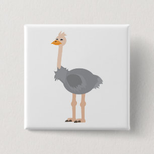 Badge Carré 5 Cm Ostrich