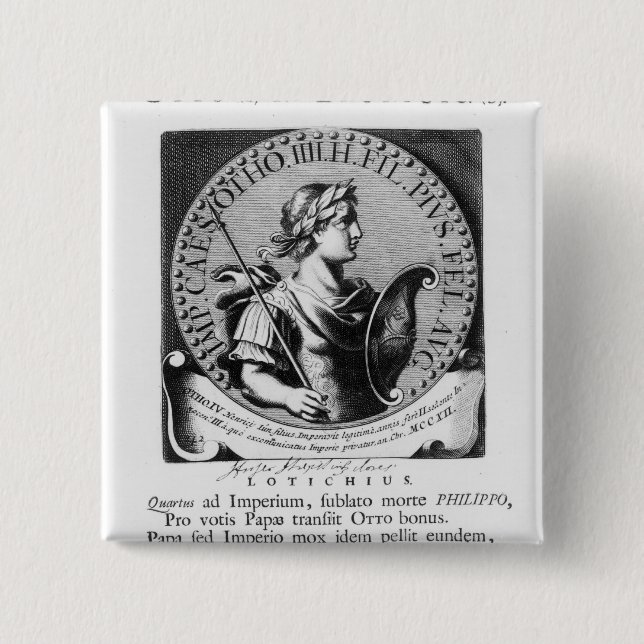 Badge Carré 5 Cm Otto IV de Brunswick (Devant)