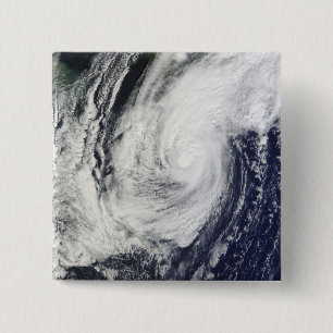 Badge Carré 5 Cm Ouragan Chaba au-dessus des îles de Ryukyu, Japon