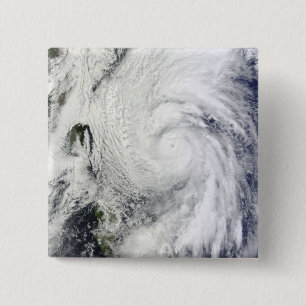 Badge Carré 5 Cm Ouragan Chaba en mer philippine