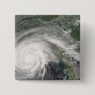 Badge Carré 5 Cm Ouragan Gustav au-dessus de la Louisiane