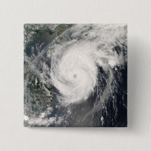 Badge Carré 5 Cm Ouragan Neoguri approchant la Chine 2