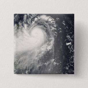 Badge Carré 5 Cm Ouragan Nuri approchant les îles philippines