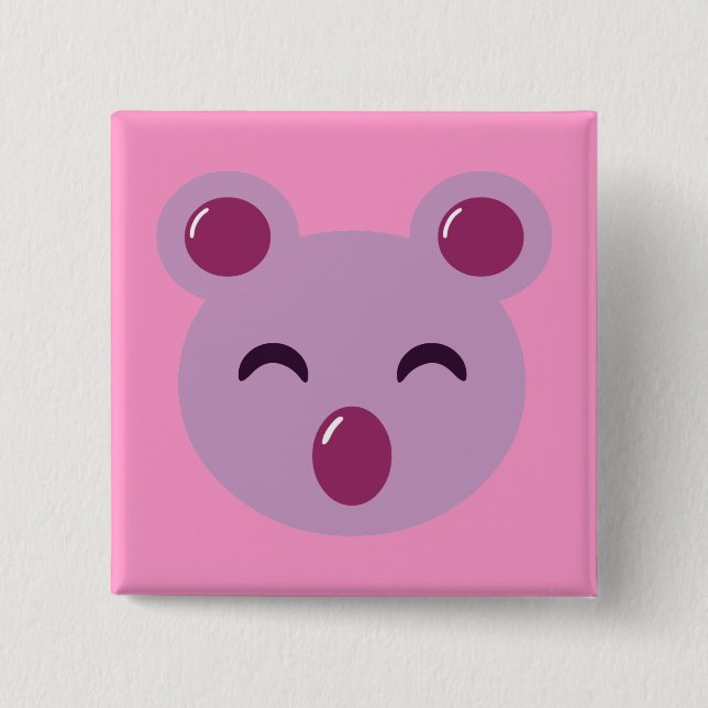 Badge Carré 5 Cm Ours Koala mou (Devant)
