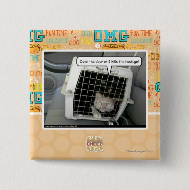 Badge Carré 5 Cm Ouvrez la porte (Devant)