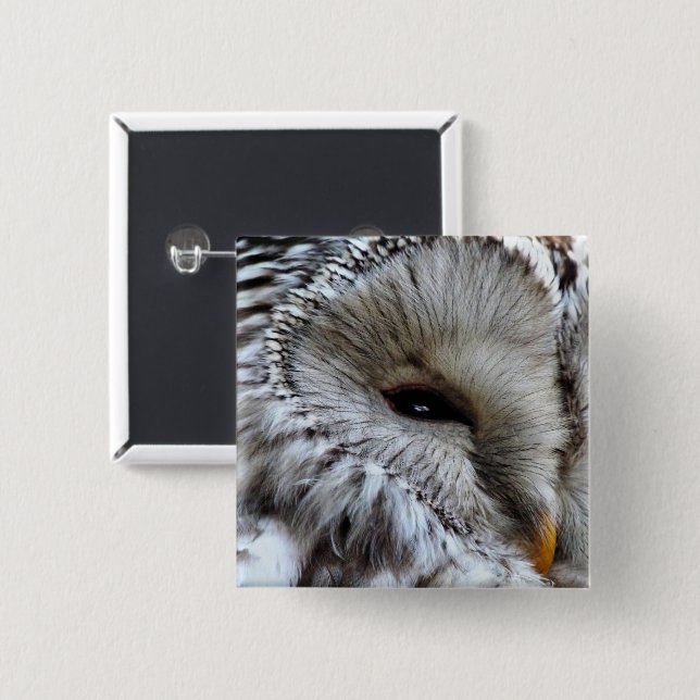 BADGE CARRÉ 5 CM OWLS (Devant & derrière)