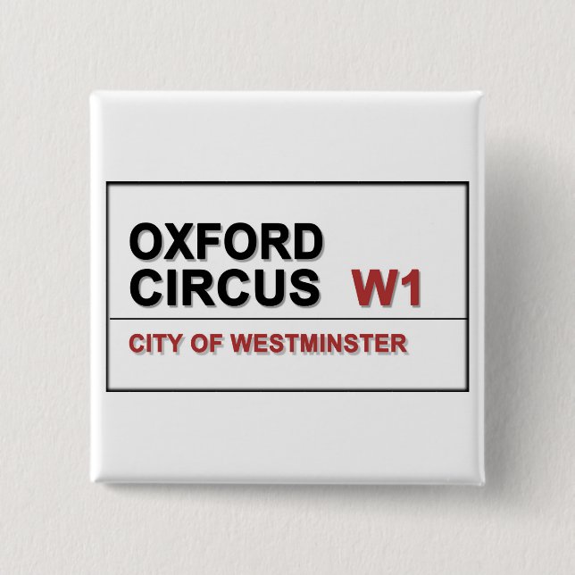 Badge Carré 5 Cm Oxford Circus (Devant)