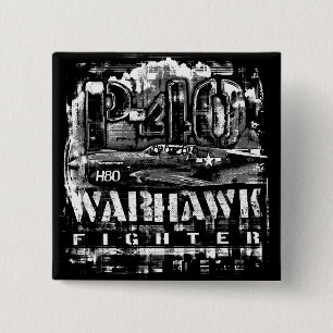 Badge Carré 5 Cm P-40 Warhawk