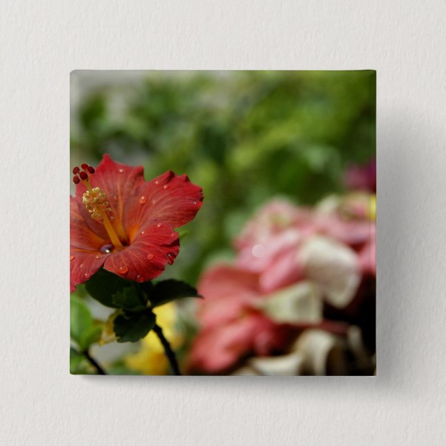 Badge Carré 5 Cm Pacifique Sud, Polynésie française, Société 2 (Devant)