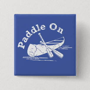 Badge Carré 5 Cm Pagaie en état de désordre sur le design - Bouton 