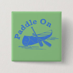 Badge Carré 5 Cm Pagaie en état de désordre sur le design - Bouton 