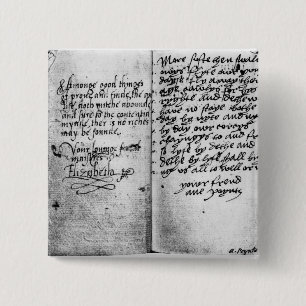 Badge Carré 5 Cm Page de manuscrit