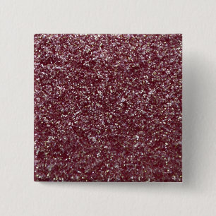 Badge Carré 5 Cm Paillettes rouges