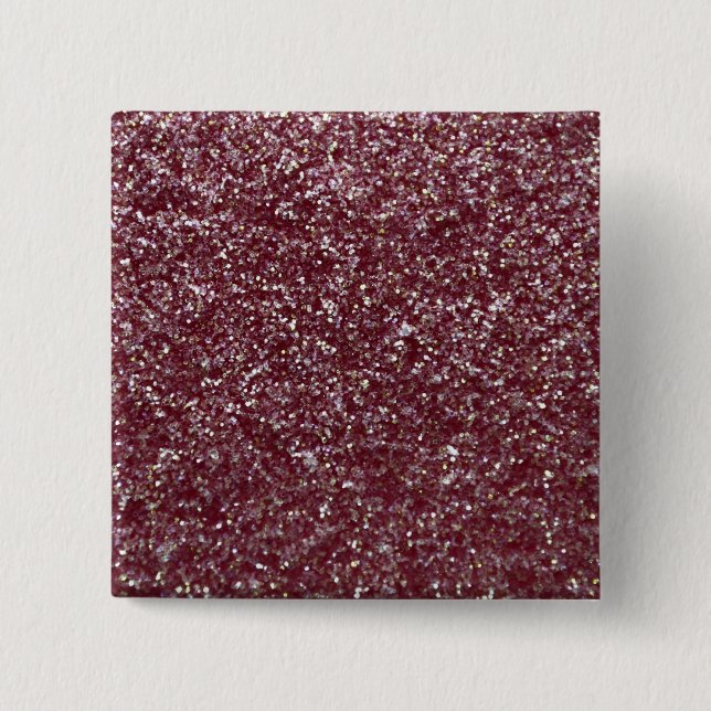 Badge Carré 5 Cm Paillettes rouges (Devant)