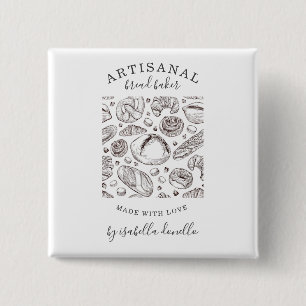 Badge Carré 5 Cm Pain Baker