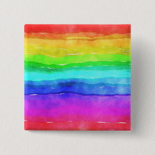 Badge Carré 5 Cm Painted Rainbow