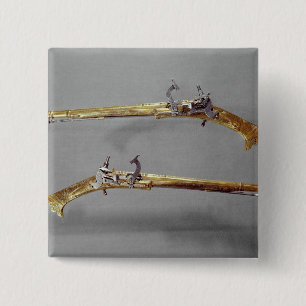 Badge Carré 5 Cm Paires de pistolets, 1624-26