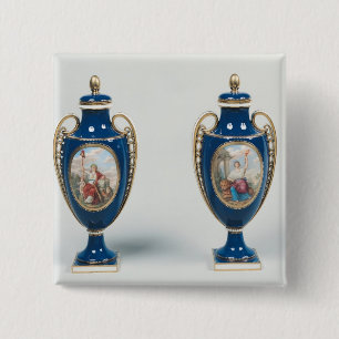 Badge Carré 5 Cm Paires de vases à Sevres décorés d'allégorique