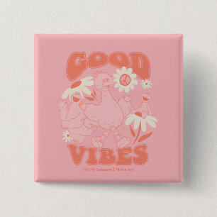 Badge Carré 5 Cm Pal de rue Sésame GOOD VIBES