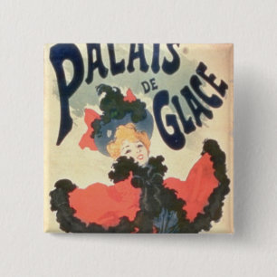 Badge Carré 5 Cm Palais de Glace, champions Elysees, Paris, 1894